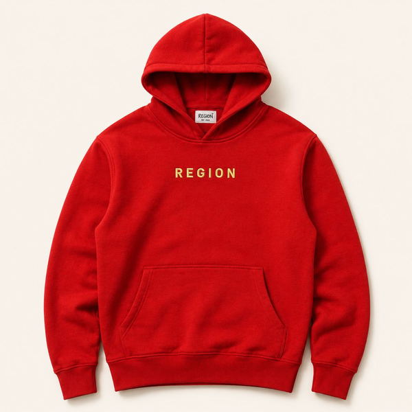 Region Oversized Hoodie in red
